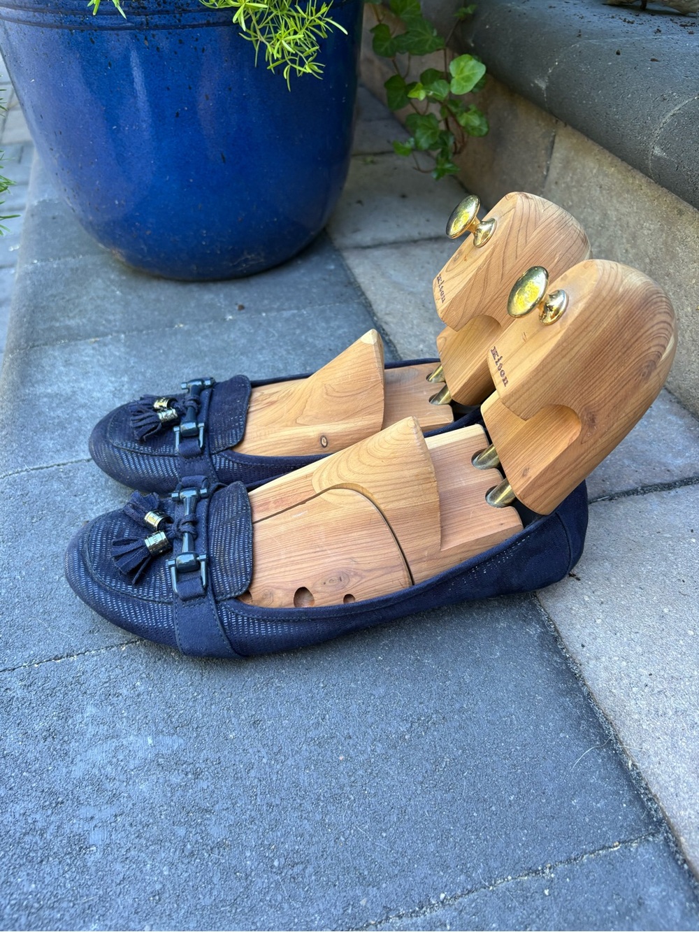 Anne Klein navy loafers